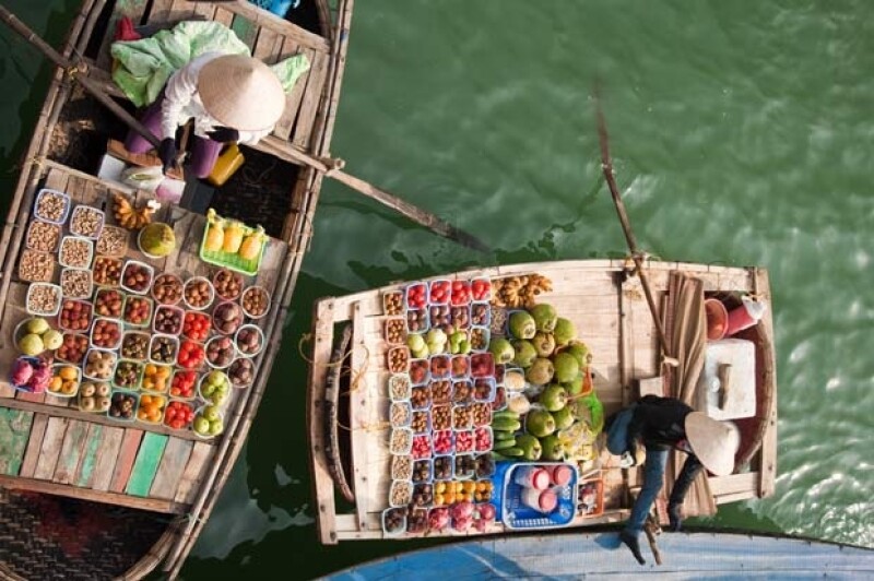 Mercados flotantes de Vietnam.