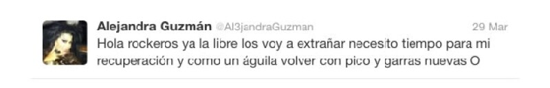 Alejandra Guzmán está en tratamiento.