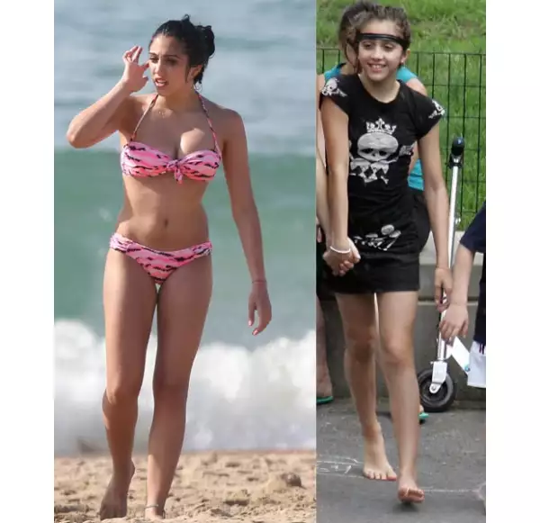 Lourdes María a los 15 años luce como toda una mujer y a los trece años aún era una niña.