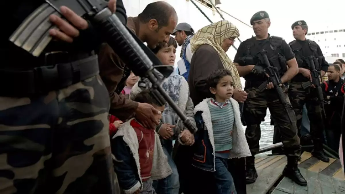 Libia - soldados turcos - evacuados
