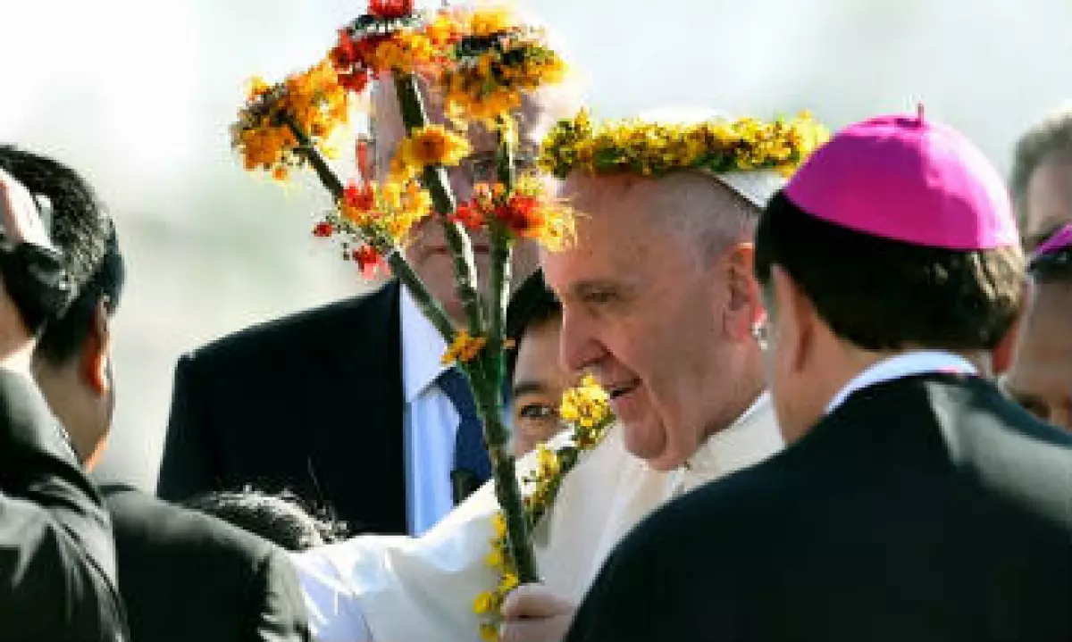 El papa Francisco inició este lunes el tercer día de actividades en México con eventos en Chiapas. (Foto: AFP)