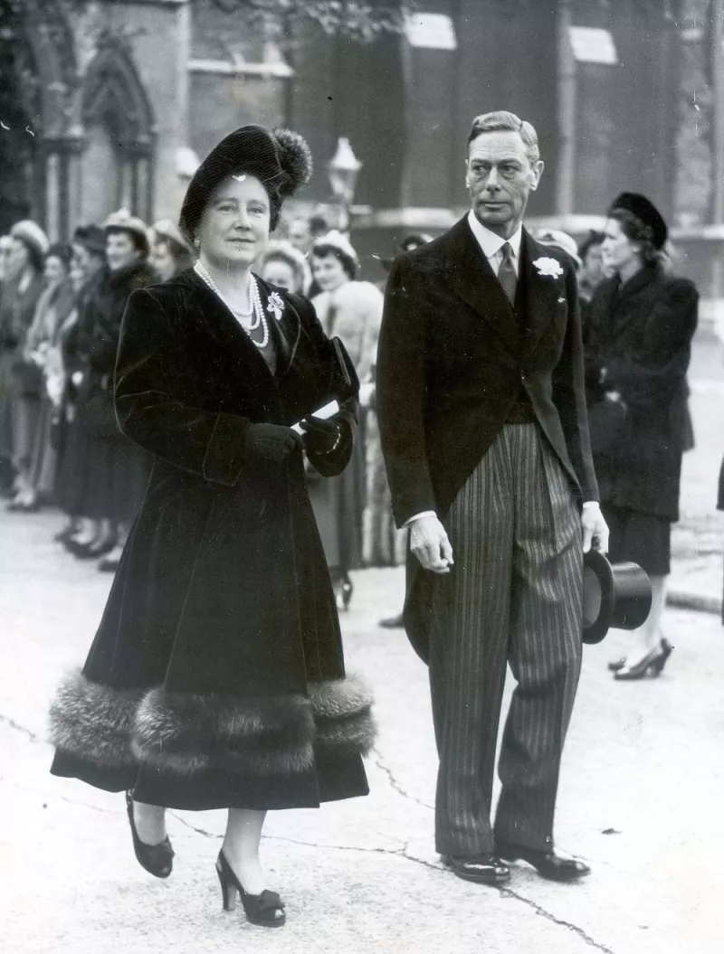 Reina Madre y el rey Jorge VI