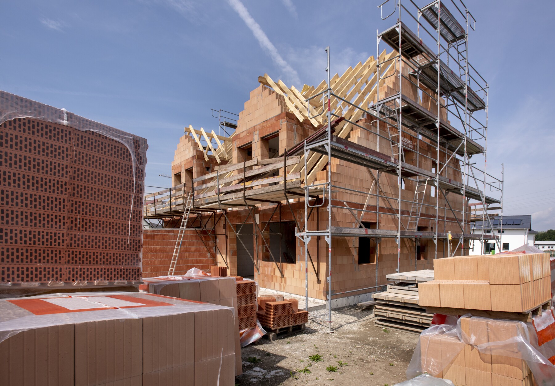 construction site of an new built house