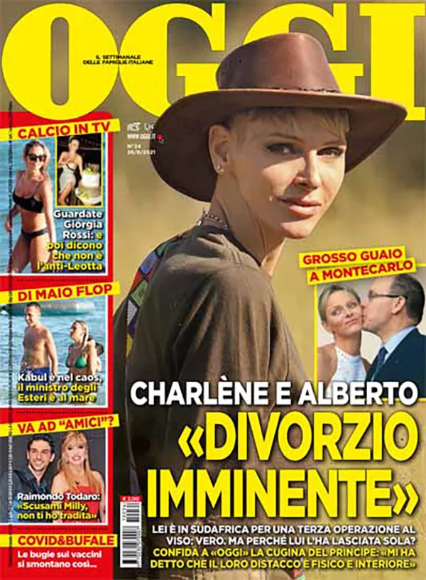 Portada revista italiana Oggi Charlene de Mónaco