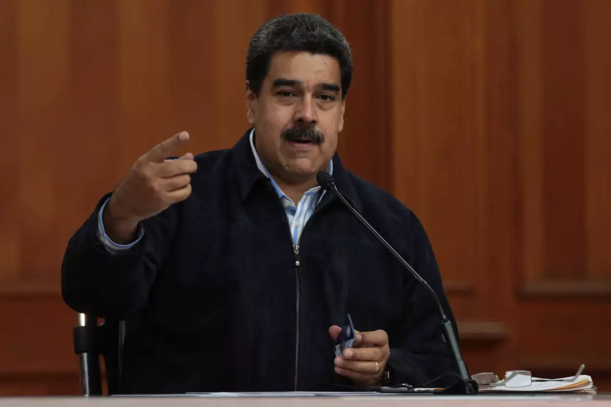 Venezuela's President Nicolas Maduro speaks during an agreement-signing ceremony of the Venezuelan state oil company PDVSA, in Caracas