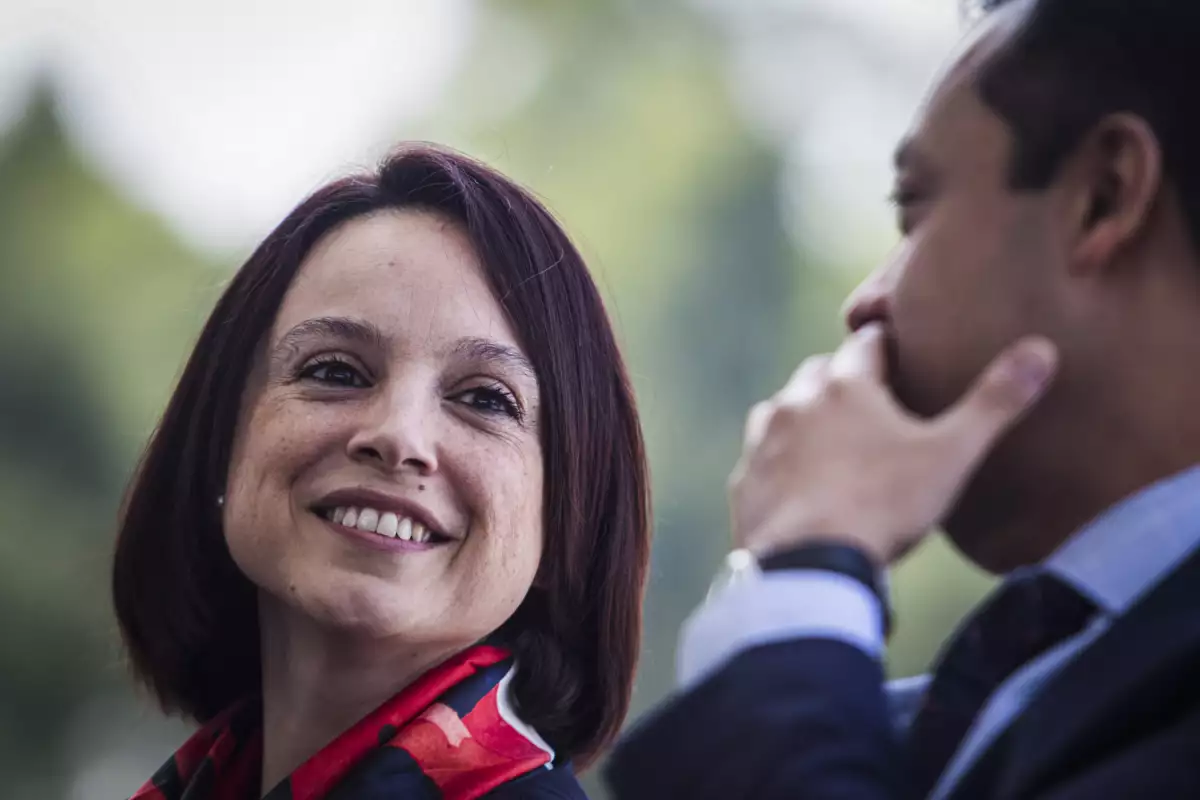 CIUDAD DE MÉXICO, 10OCTUBRE2019.- Galia Borja Gómez, titular de la Tesorería de la Federación (Tesofe), durante la inauguración de la Semana Nacional de Educación Financiera, en el Altar a la Patria.  
FOTO: MOISÉS PABLO /CUARTOSCURO.COM