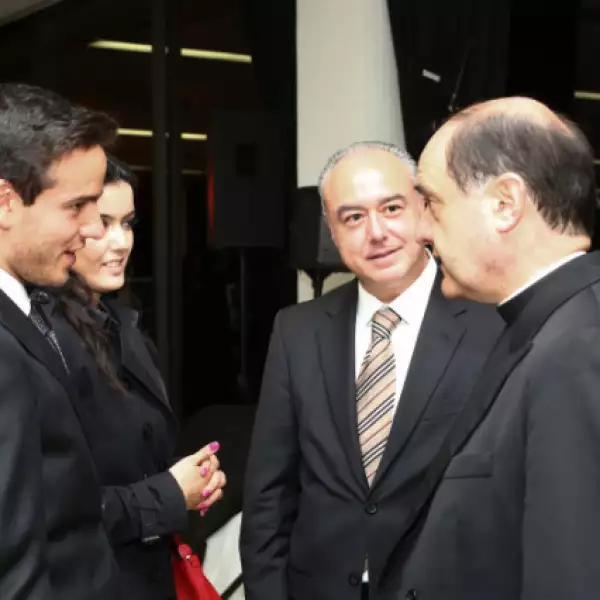Giancarlo Rolandin, Mayte Herrera, Roberto Herrera, Padre Jesús Quirce