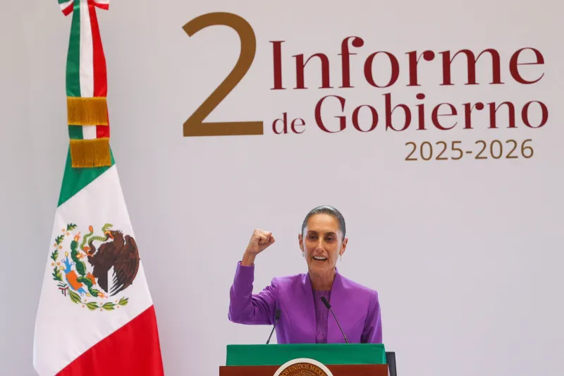 Claudia Sheinbaum Pardo, presidenta de México, ofreció su Segundo Informe de Gobierno en Palacio Nacional. 