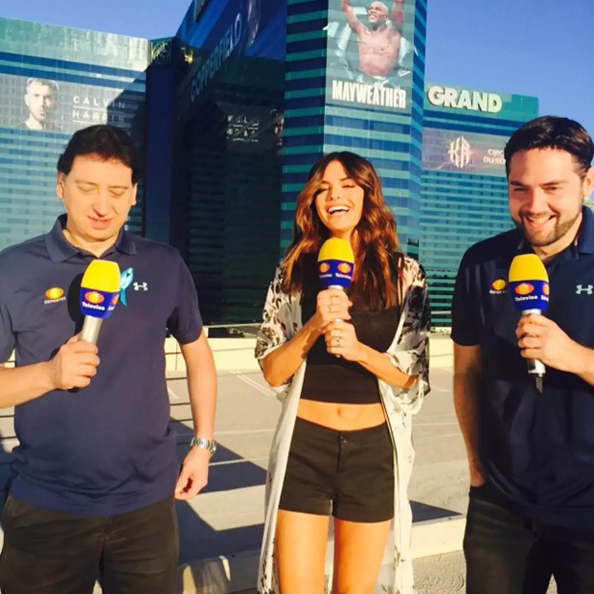 La presentadora de TV dijo estar muy contenta con su viaje de trabajo.