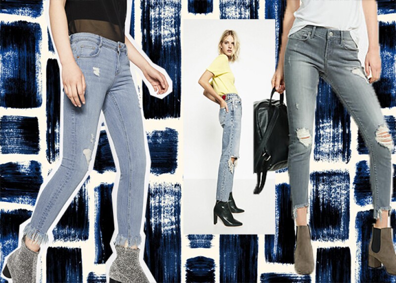 Esta tendencia se inclina por lo inconcluso. Los jeans que cuentan con esta característica por lo general presentan costuras, flecos,y roturas.