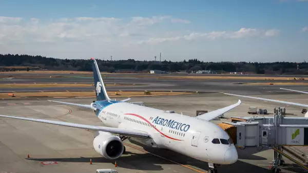 Aeromexico aircraft at Narita International Airport, Japan.