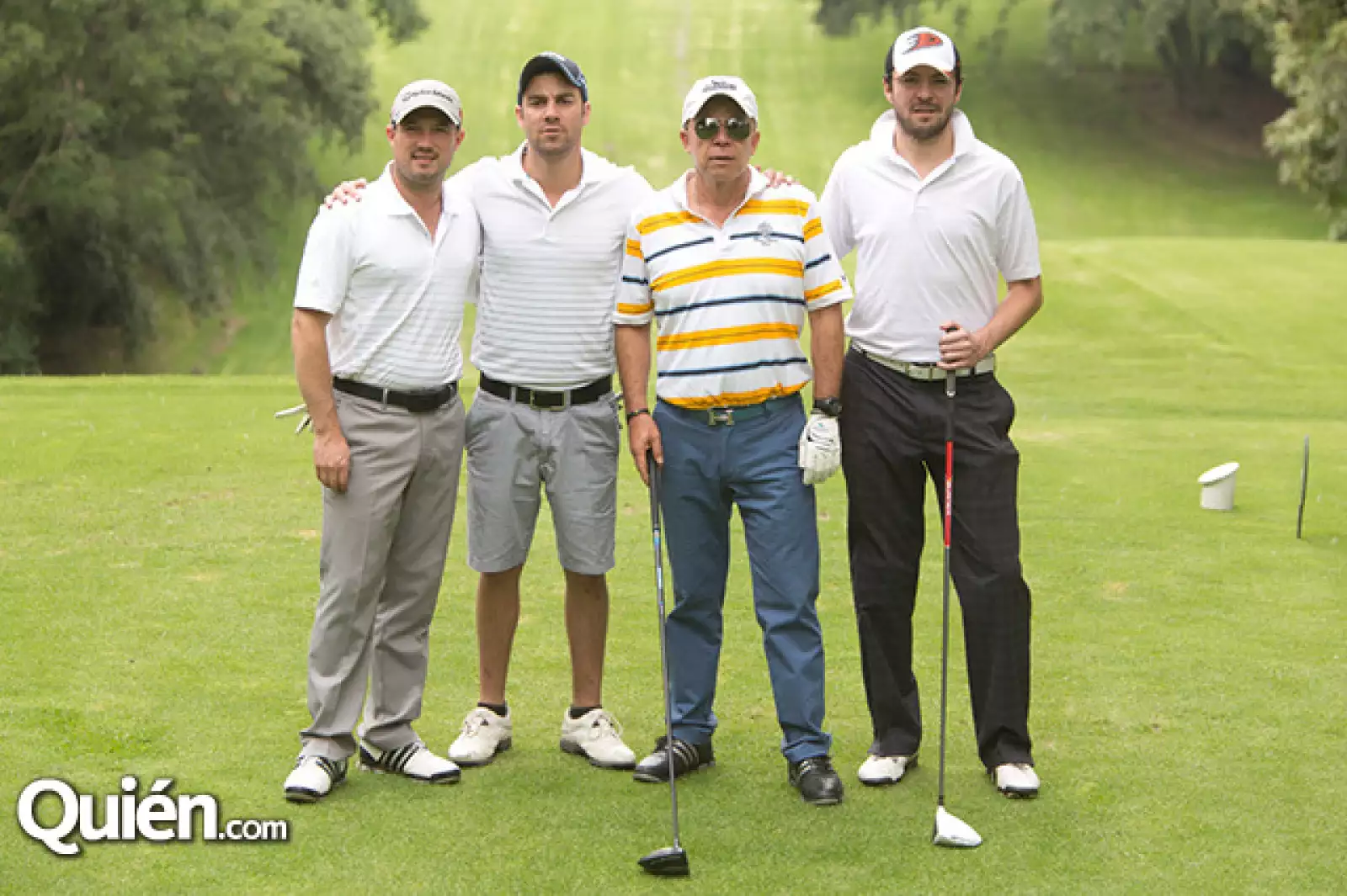 René Sandoval, Miguel Senderos, Hugo Burgos y Ernesto Solís