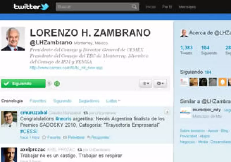 En su perfil, el empresario se presenta como Presidente del Consejo y Director General de Cemex. Presidente del Consejo del Tec de Monterrey. Miembro del Consejo de IBM y de FEMSA. (Foto: Especial)