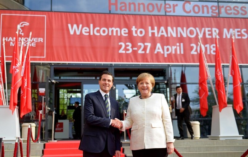 Inauguraci�n de la feria de Hannover 2018