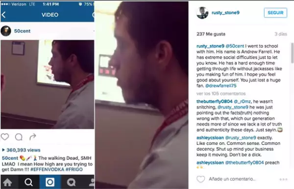 Después de publicar su video en Instagram, uno de sus fans dio a conocer que el joven había sido su compañero en la escuela y que era autista.
