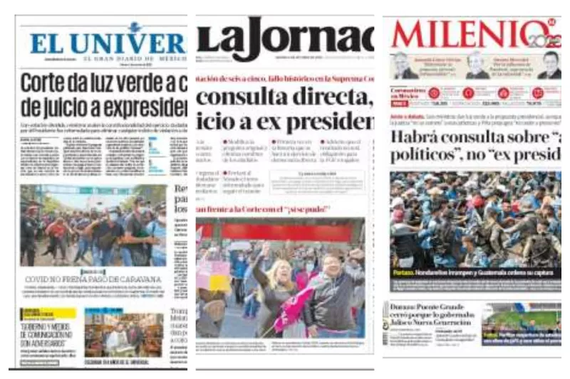 Portadas del 2 de octubre de 2020