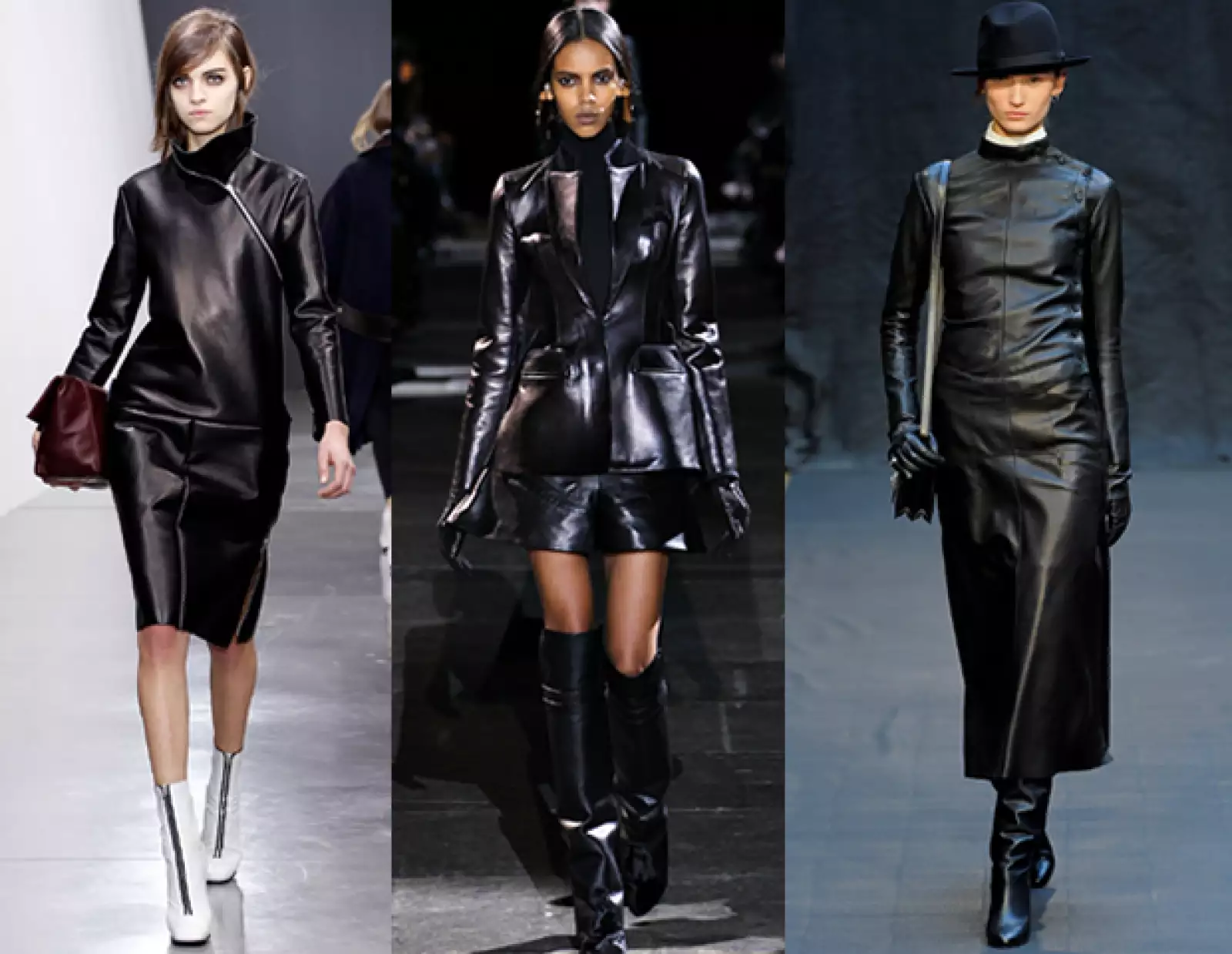 Todo en piel: Hermés, Céline y Givenchy sugieren atuendos integrados en su totalidad por piezas confeccionadas en piel.