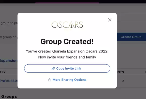 App quiniela Oscars Pick'em