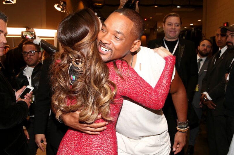 Uno de sus momentos más top fue cuando abrazó a Will Smith.