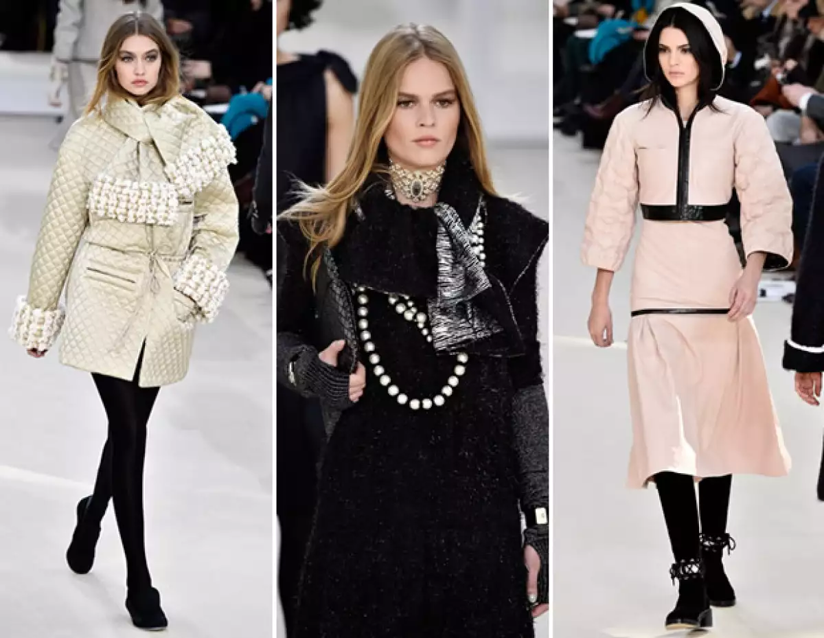 Gigi Hadid, Anna Ewers y Kendall Jenner en el desfile de Chanel.
