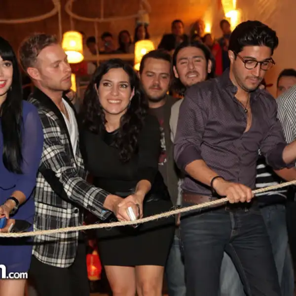 En el corte del listón: Maya Zapata, Luis Ernesto Franco, Tiaré Scanda y Alex Esparza.