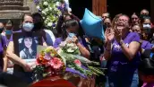 Relatives attend the funeral of femicide victim Luz Raquel Padilla, in Zapopan
