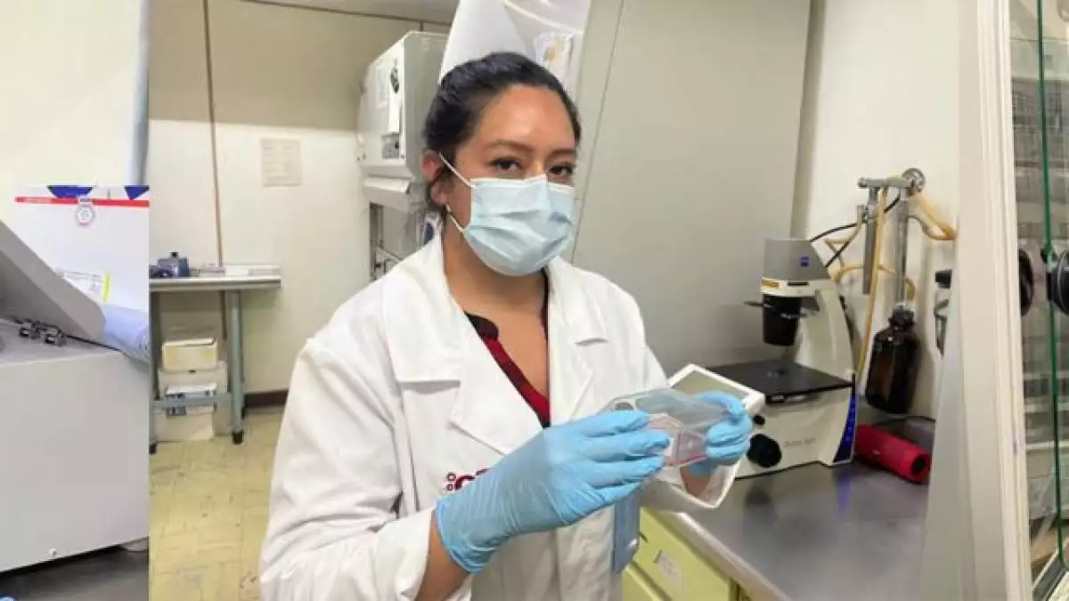 Científica del IPN crea biofármaco contra el covid (fotografía de Paola Castillo Juárez)