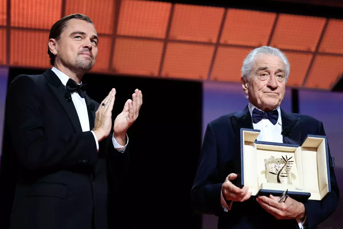 DiCaprio entrega la Palma de Oro honorífica a Robert De Niro en Cannes 2025