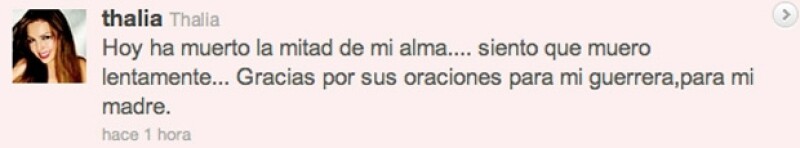 La cantante mexicana despidió a su madre, con bellas palabras y agradeció las oraciones de sus fans, luego de que Yolanda Miranda falleciera esta madrugada.