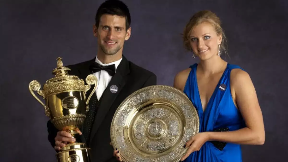 Novak Djokovic y a Petra Kvitova