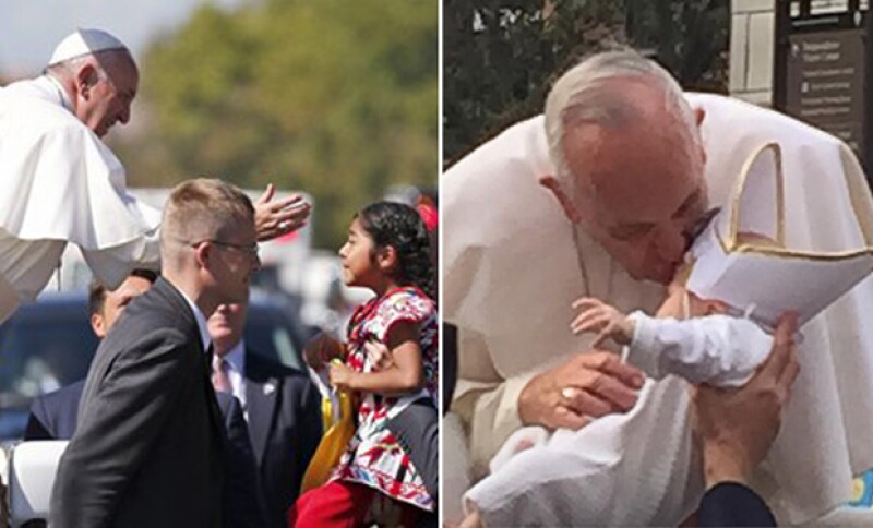 Francisco siempre se muestra afectivo ante los niños que lo saludan.