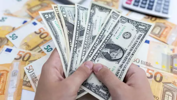 (Fotografía temática de dólares y euros)