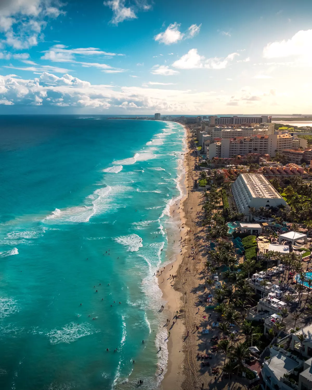 Hotel con vista a la playa en Cancún