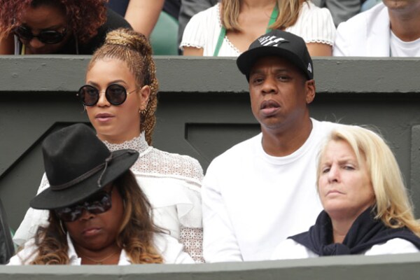 Beyoncé y Jay-Z asistieron a la final de Wimbledon, en donde salió ganadora Serena Williams.