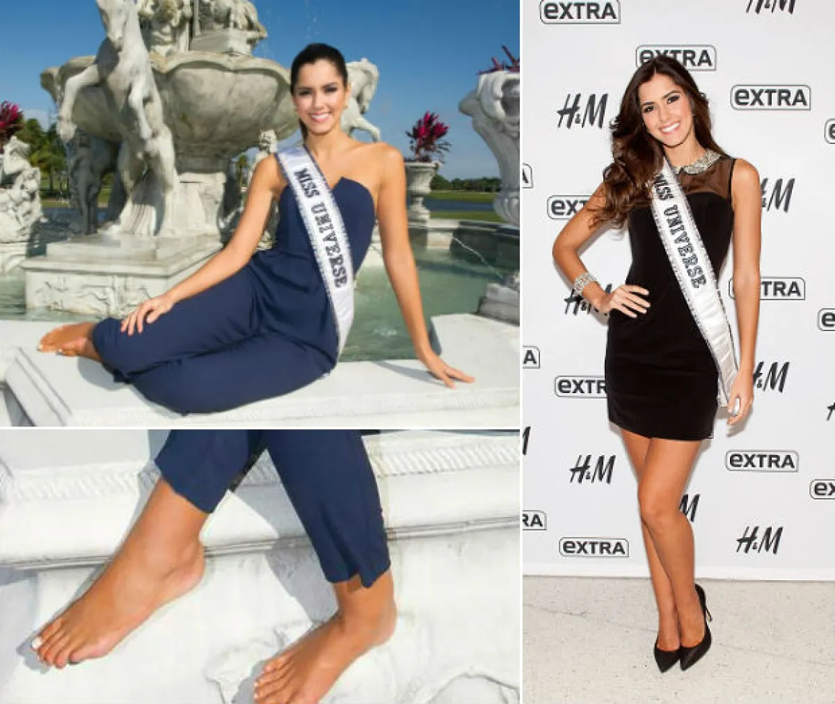 Izquierda: Otro detalle del pie de Paulina. Derecha: Miss Universo conquista NYC.