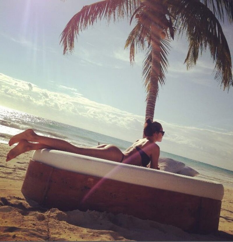 Irina compartio esta imagen disfrutando del clima y paisaje de Tulum.