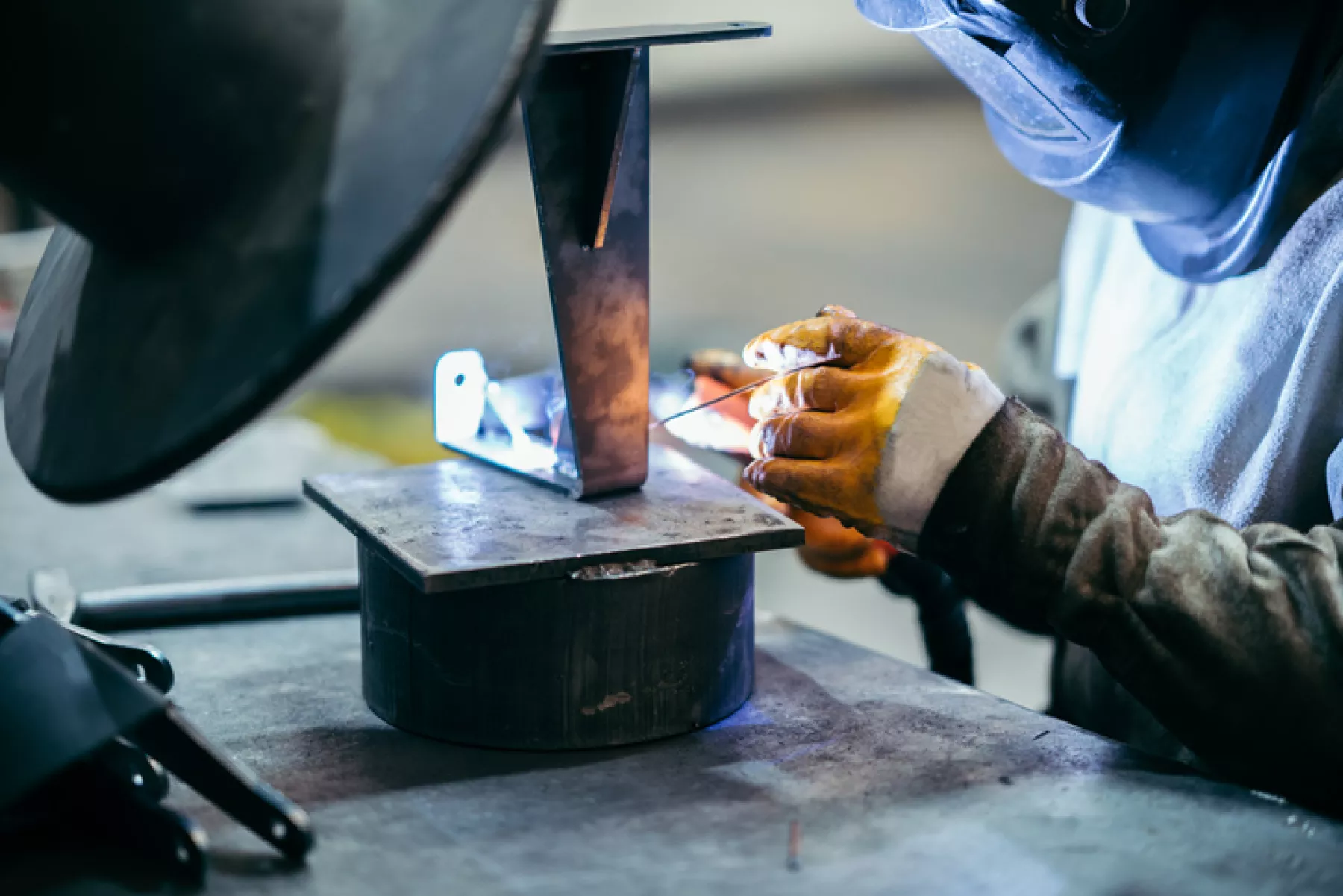 TIG Welder at Work