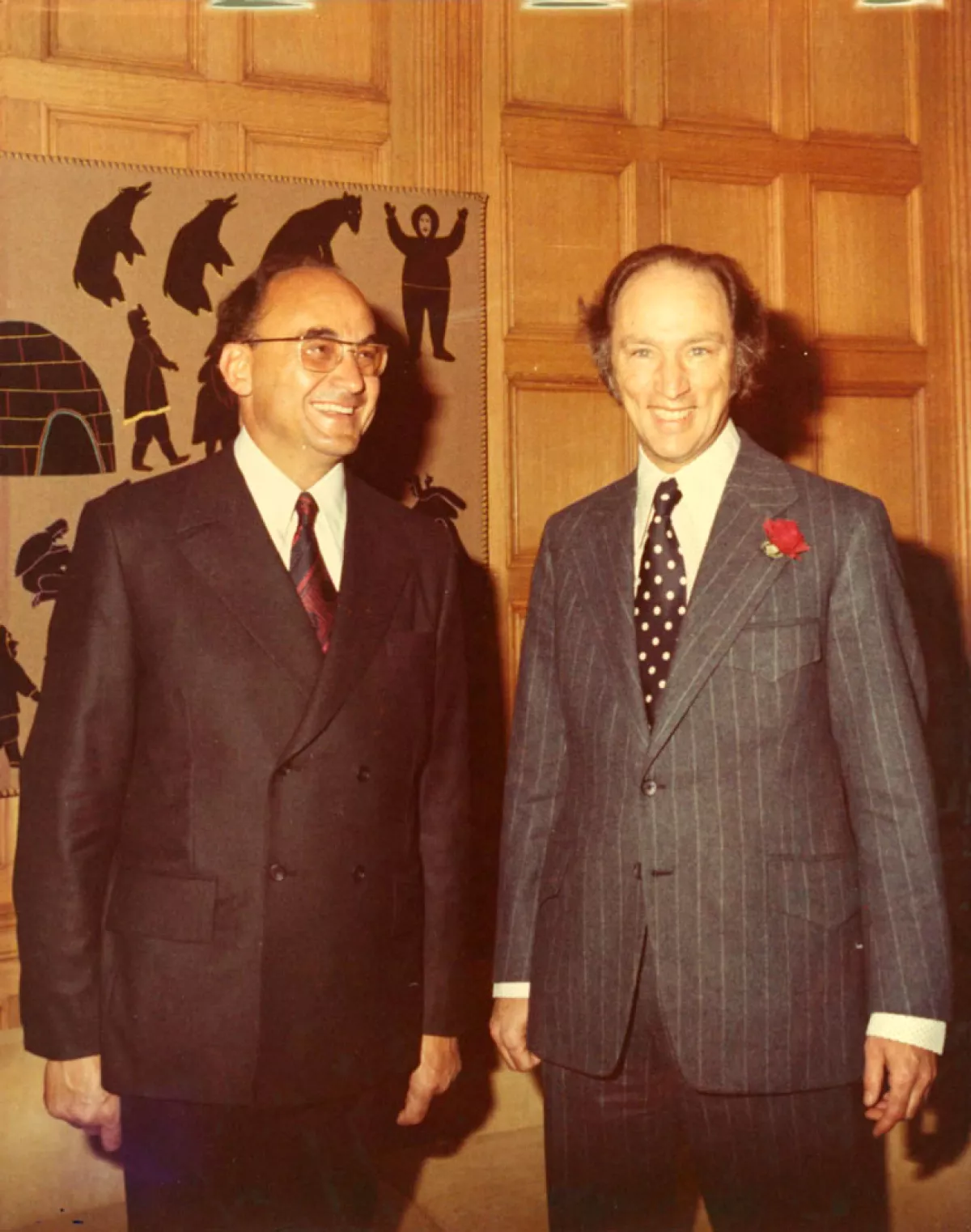 Luis Echeverría y Pierre Elliot Trudeau, durante la visita a Canadá del presidente mexicano, en marzo de 1973