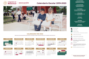 Calendario escolar 2019-2020