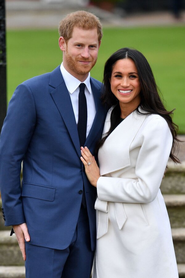 La actriz Meghan Markle y el príncipe Harry