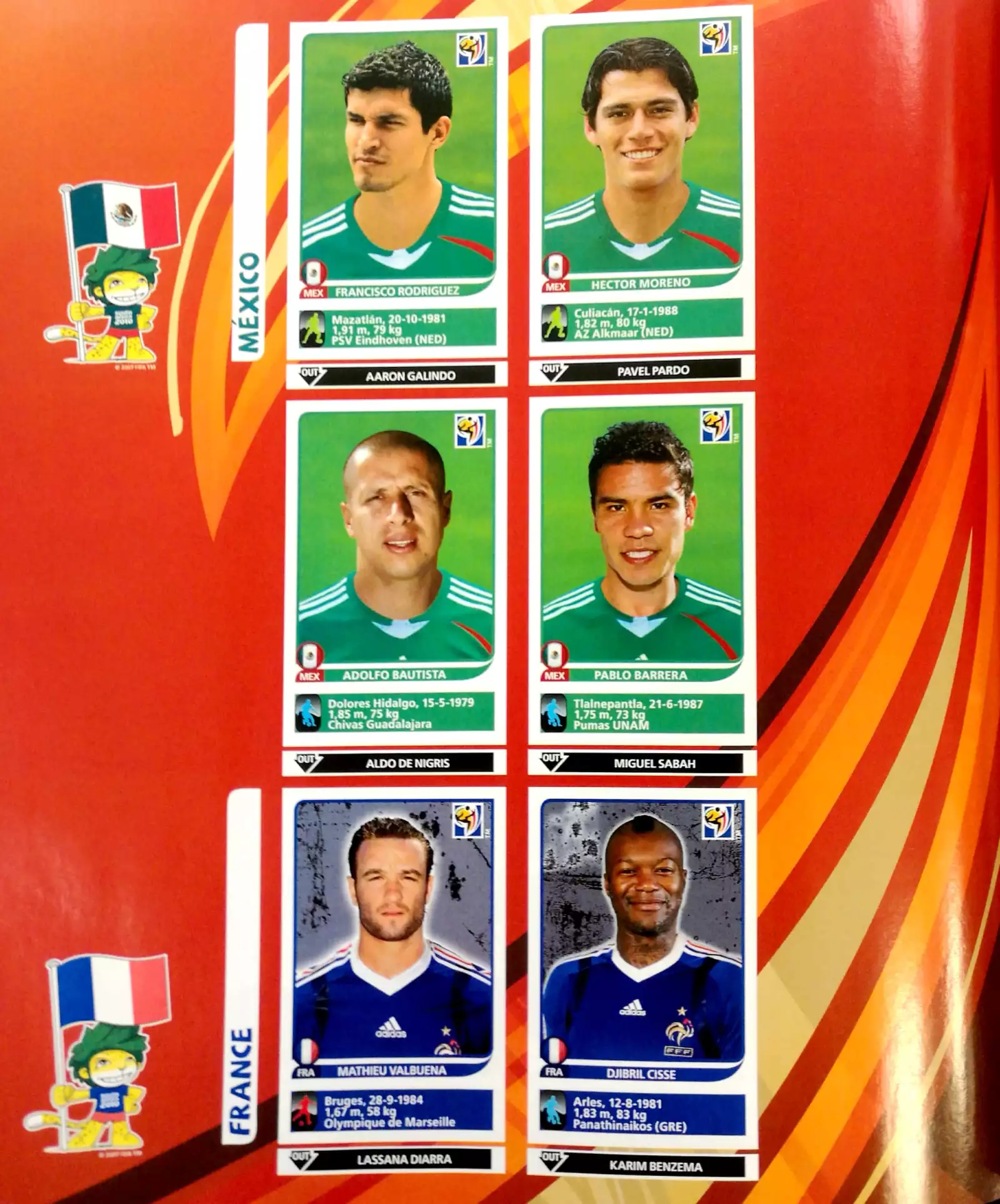 Jugador estampa de Panini