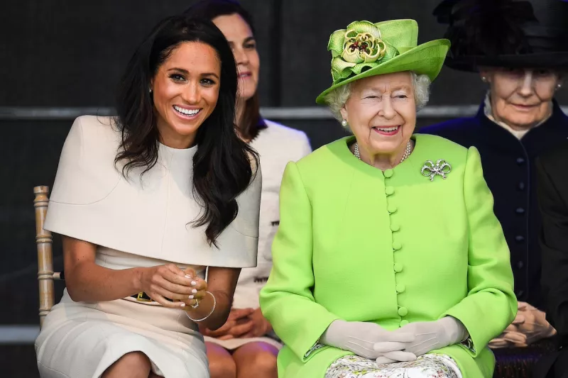 The Duchess Of Sussex Undertakes Her First Official Engagement With  Queen Elizabeth II
