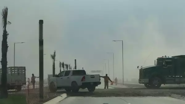 Obras al interior del corredor cultural del AIFA