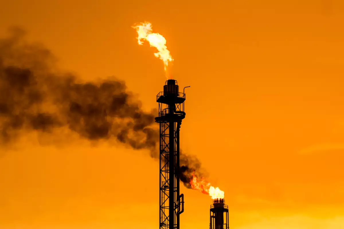 Burning chimney