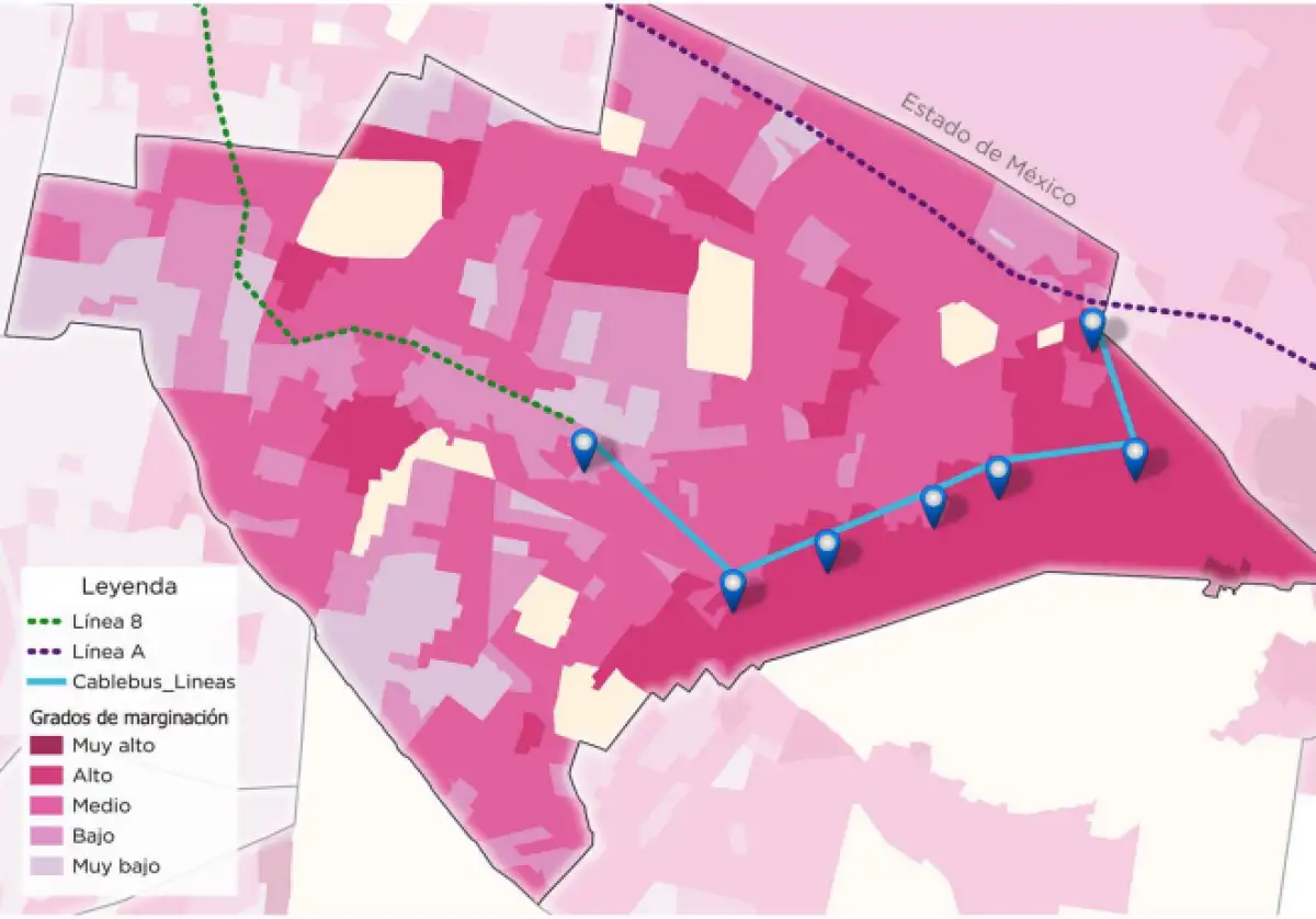 Cable Bus Ruta Mapa Datos de la línea 2 del Cablebús: quién la construyó, costo y mapa