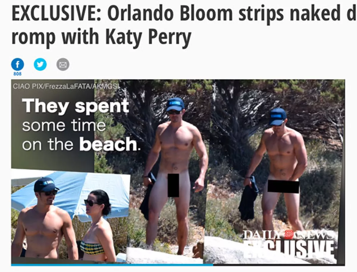 El actor decidió hacer paddleboard desnudo.