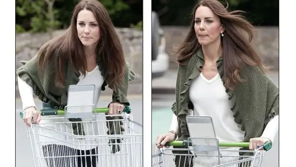 La Duquesa de Cambridge fue captada en un supermercado como una mujer recién casada normal: haciendo las compras para el hogar ella misma.