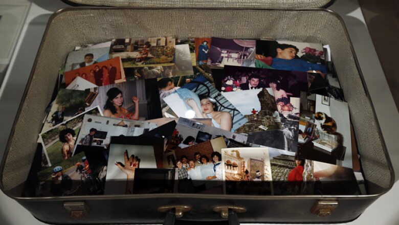 Fotografías de la infancia de Amy. La exposición fue montada con la ayuda de Alex Winehouse, hermano de la cantante.