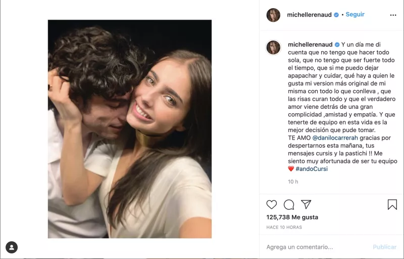 Michelle Renaud y Danilo Carrera