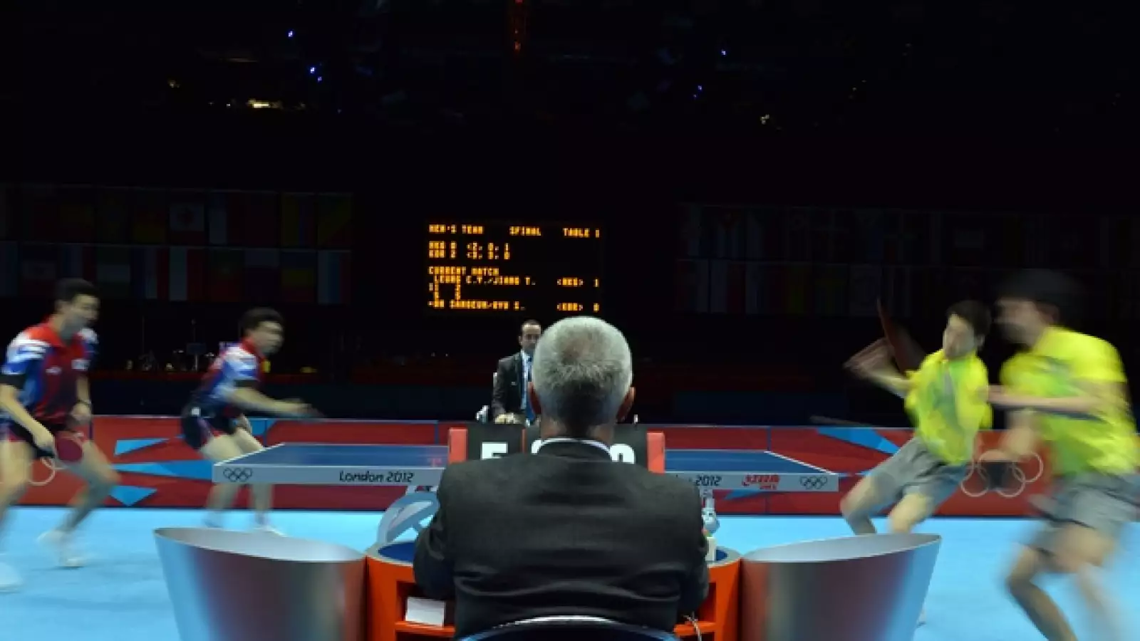 Competencia de ping-pong de mesa